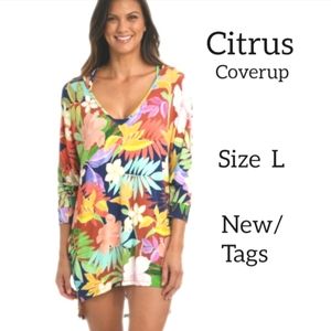 CITRUS COVERUP MULTICOLORED SIZE L NEW WITH TAGS